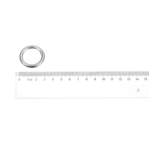 uxcell 304 Stainless Steel O Rings, 25pcs 30mm(1.18") Outer Dia. 4mm Thickness Multi-Purpose Metal Welded O-rings Round Rings for Hardware Luggage...