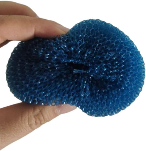 Plastic Dish Scrubbers for Dishes, Nylon Pot Round Scrubber Scouring Pad, Colorful Non Scratch Mesh Scouring Dish Pads Scrubbers for Cookware (24 ...