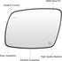 Left Driver Side Mirror Glass Replacement for 2009 2010 2011 2012 2013 2014 2015 2016 2017 2018 Dodge Journey Rear View Side Heated Mirror Replace...