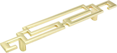 Semetall 5.6" Drawer Pulls, Modern Gold Cabinet Handles for Furniture Hardware Dresser Door with Screws,3.8" Hole Distance,Pack of 2...