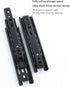 Tang.Drawer Slides Ball Bearing Full Extension 3 Section Slide Track Mounting Drawer Runners Slider for Cabinet Home Furniture, 2 Pack (Black 10 i...
