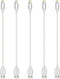 Cable and Charger Cord Compatible with iPhone 15/15 Pro/14/13/12/11/XS/XR/X/8/7/6s/5se/5c/5s, iPad Pro/Mini/Air, iPod Touch - Pack of 5 (Silver).....