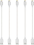 Cable and Charger Cord Compatible with iPhone 15/15 Pro/14/13/12/11/XS/XR/X/8/7/6s/5se/5c/5s, iPad Pro/Mini/Air, iPod Touch - Pack of 5 (Silver).....