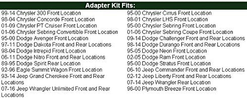 Speaker Adapter Spacer Rings SAK011_55-1 Pair - Fits Chrysler, Dodge, And Jeep - 1 Pair...