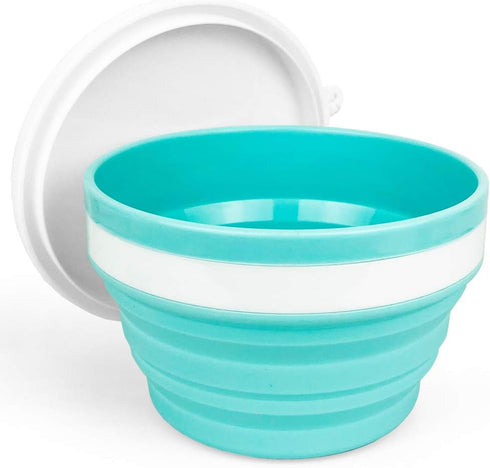 CARTINTS 950ml Collapsible Bowls-Silicone Food Storage Containers-Prep/Storage Bowls with Lids-Silicone Lunch Containers, Ideal for Travel and Cam...