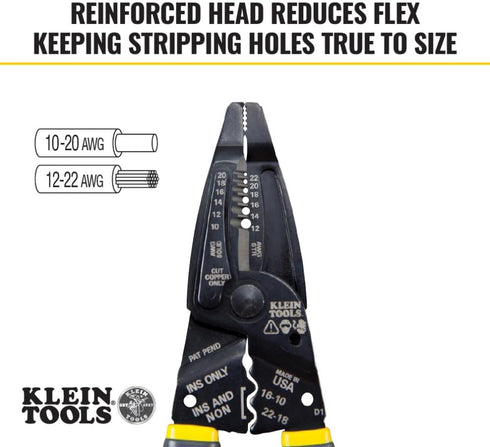 Klein Tools 1009 Multi Tool, Wire Stripper, Crimping Tool, Wire Cutter, Long-Nose Multi-Purpose Electrician Tool...