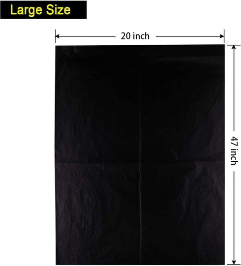 Large Graphite Transfer Paper for Wood, Paper, Canvas (20 x 47 Inch, 6 Pack) Tracing Carbon Paper (Black)...