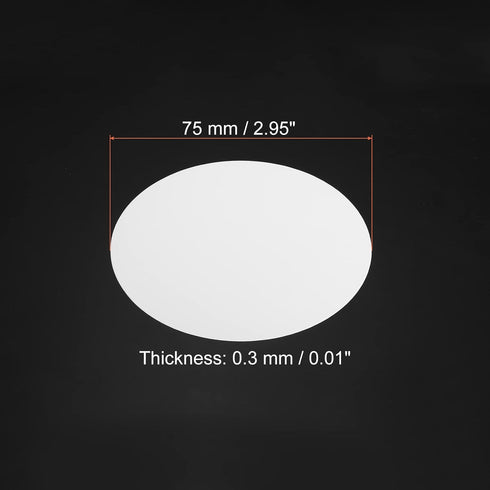 PATIKIL 3-inch Round Cardboard Paper, 50 Pcs Blank Disc Circles Slices for Party Decorations DIY Craft Arts Drawing Painting Writing, White...