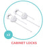 Toddleroo by North States Large Sliding Cabinet Locks | Keep Side by Side cabinets Safely & securely Closed | Works on Cabinet Handles up to 4.5" ...
