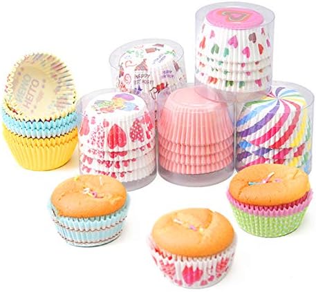600PCS/Set Muffin Cupcake Paper Cups Cake Forms Cupcake Liner Baking Muffin Box Cup Case Party Tray Cake Mold Decorating Tools...