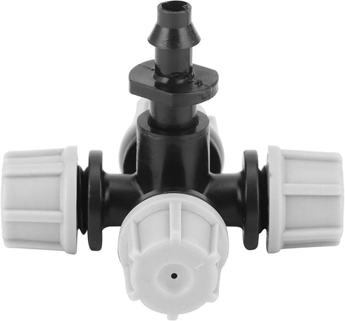 Hapivida 20PCS Cross Misting Sprinkler with Barbed Connector, Brass Spray Atomizing Nozzle Irrigation Accessories Fittings for gardening watering ...