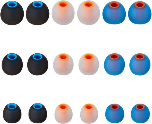 Earbud Tips Soft Silicone Earbuds Replacement Tips Fit for in-Ear Headphones(Inner Hole from 3.8mm - 4.2mm Earphones) 9 Pairs S/M/L......