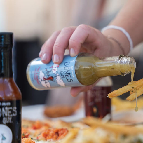 Bones Guy, Secret Sauce, Hot Sauce (5oz), Jalapeno Pepper Sauce, Unique Blend Gourmet Sauce, Perfect for Burgers, Sandwiches, and Dipping...