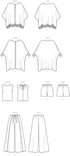 Vogue Patterns V9191 Misses' Ponchos, Back-Pleat Top, Shorts and Wide-Leg Wrap Pants Sewing Pattern, Size Y (XSM-SML-MED)...