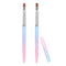 SAVITA 2pcs Nail Art Clean Up Brushes, Painting Brushes for Nails with Round & Angled Head Pen Painting Tools for Nail Art Design & Polish Mistake...