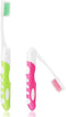 2Pcs Travel Toothbrush Folding Toothbrush Portable Soft Toothbrush Small Foldable Travel Toothbrushes for Travel Camping Hiking...