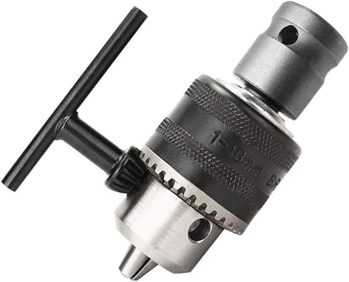 Yakamoz 1.5-10mm 1/16" - 3/8" Capacity Key Drill Chuck for Air Impact Wrench Converter Conversion Tool | 1/2 Inch Socket Square Female Adapter...