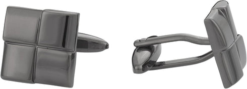 Gunmetal Tone Square Cufflinks with Presentation Box...