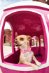 Lionheart glory Pink Plaid Dog Collar, Adjustable Dog Collar with Bowtie, Pet Gift Girl Collar for Dog Soft Bowtie Dog Collars for X-Small Puppy...