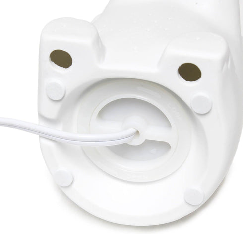 Simple Designs LT3337-WHT White Porcelain Fun Shaped Sitting Night Light Table Lamp, Elephant...