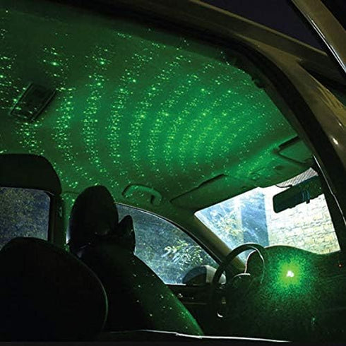 USB Star Atmosphere Decorations Multiple Lighting Modes Green Light for Car Interior, Ceiling, Bedroom, Party, etc...