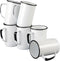 20 Oz Enameled Steel Mug (Set of 6) - Large Durable Mugs for Indoor/Outdoor Use, Oven and Fire-Safe, Reusable & Stackable, Dishwasher Safe Coffee ...