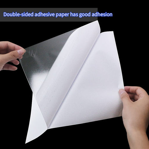 A4 Size 8.3x11.5 Inch Clear Double Sided Adhesive Tape Sheets, Super Strong Sticky Tape, DIY Art, Craft, Home Decorative Tape with White Liner (30...
