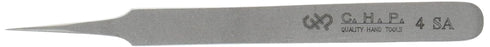 Hakko CHP 4-SA Stainless Steel Non-Magnetic Precision Tweezers with Very Fine Point Tips with Tapered Tines, 4-1/4" Length...
