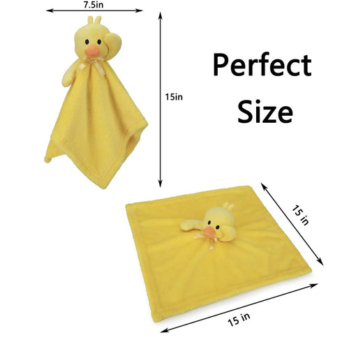 Pro Goleem Duck Security Blanket Soft Yellow Baby Lovey Unisex Lovie Baby Gifts for Newborn Toddler Snuggle Toy Stuffed Animal 16 Inch...