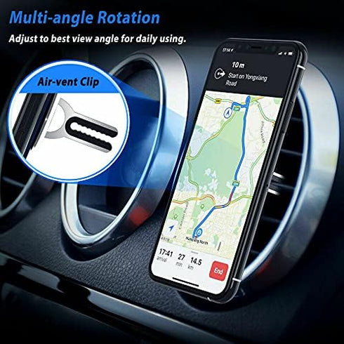 Finger Ring Holder Stand Car Air Metal Plate Rotating Magnetic Grip Portable for Cell Phone Ring Holder Finger Kickstand...