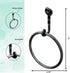 Hand Forged Knot Metal Towel Ring Wrought Iron Handmade Wall Mounted Hand Towel Holder Blacksmith Wall Mounted Towel Rack Black Antique Finish Hea...