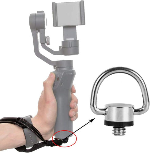 Stainless Steel D Ring Screw Hinged Holder Camera Fixing Screw 1/4"-20 Thread for Tripod DSLR Cameras for Quick Release Wrist Strap Sling 2 Pack...