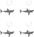Petta Aquarium Decor,4 Pcs Floating Shark Ornament Decoration for Aquarium Fish Tank...