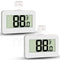Mini Refrigerator Fridge 2 Pack Digital Freezer Thermometer Waterproof Room Thermometer with Hook, Large LCD Display...