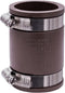 Fernco 1056-150 1-1/2-in. Flexible PVC Pipe Coupling for Cast Iron and Plastic Plumbing Connections in Brown...
