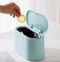 Mini Trash Can with Lid - Removable Small Garbage Can, Tiny Plastic Trash Bin, Pop Up Countertop Wastebasket, Counter Garbage Lint Bin for Bathroo...
