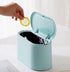 Mini Trash Can with Lid - Removable Small Garbage Can, Tiny Plastic Trash Bin, Pop Up Countertop Wastebasket, Counter Garbage Lint Bin for Bathroo...