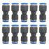 zjxed 5/16" OD x 1/4" OD Pneumatic quick Connector Push to Connect fittings Straight reducer Union/Coupler (Pack of 10)...