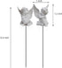 OwMell Set of 2 Decorative Angel Garden Stakes, Small Angel Fairy Garden Angel Ornaments, Cherub Angel Memorial Statue Flower Pot Decorations - Wh...