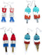 Earrings 4th of July Earrings for Women Acrylic American Flag Star Dangle Earrings Independence Day Party Jewelry Set Gifts Double Sided Ice-cream...