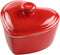 Heart-Shaped Dessert Bowl with Lid Ceramic Baking Bowl Rice Bowl-5 OZ-Red...