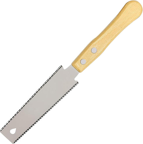 Mini Hand Saw Woodworking Tools,6 Inch Double Edges Flexible Flush Cut Saw,TPI 17/11 SK5 Blade Small Pull Saw for Craft, Flat Cutting Trim Saw (Ha...