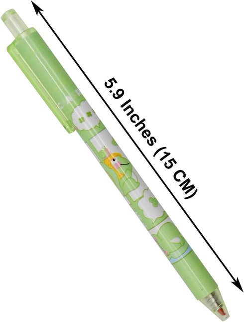 Maydahui 42PCS Green Matcha Frog Gel Pens Cute Cartoon Animal Pen Retractable Printing Pens Black Ink for Office School Party...