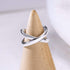 X Criss Cross Open Minimalist 925 Sterling Silver Infinity Engagement Crossover Ring Dainty Adjustable Simple Statement Finger Promise Eternity Th...
