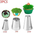 beyonday 3pcs Grass Cream Icing Nozzles Cupcake Practical Cream Piping Nozzle Tips Stainless Steel Pastry Tips Grass Fury Cake Decorating Tool (Si...