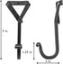 GoCraft Handmade Wrought Iron Coat Hook | Hook for Coats, Towels, Scarves | Forged Metal Decorative Colonial Wall Decor...