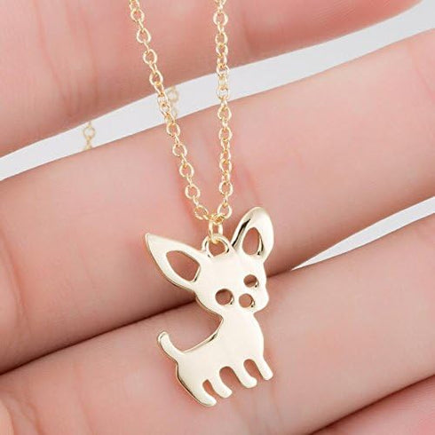 Stainless Steel Chihuahua Puppy Dog Pendant Necklace Earrings for Women Cute Pet Animal Stud Earring Set Jewelry...