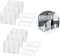 6PCS Mini Wall Mount Storage Box, 6 Compartment Transparent Plastic Makeup Brush Lipstick Holder Self-Adhesive Pen Holder Makeup Organizer for Hom...