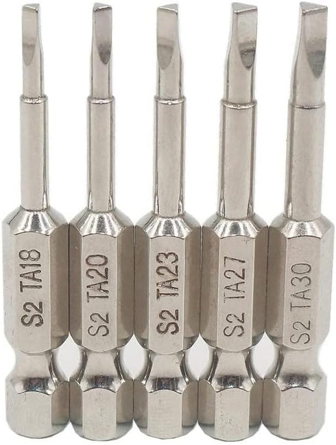 Fixinus 5 Pieces Magnetic Triangle Screwdriver Bits Set, 1/4 Inch Hex 1.8/2.0/2.3/2.7/3.0 Triangle Screwdriver Bits S2 Steel Triangle Drill, 50 mm...