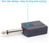4PCS 6.35mm Headphone Jack Splitter,Mono Plug Male to Dual 6.35mm Jack Female Splitter Adapter,Headphone Splitter Stereo Jack Y Cable for Audio De...
